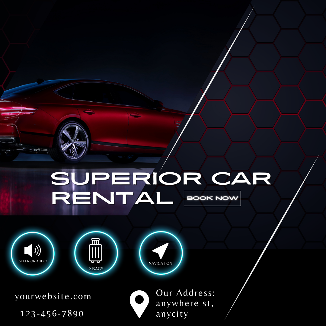 Premium Editable Template | Car Rental Social Flyer Bundle 0011