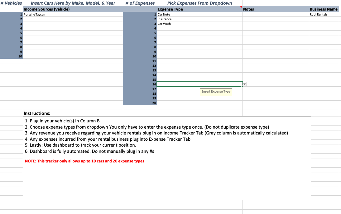 Rubilytics - Car Rental Profit Tracker (2023)